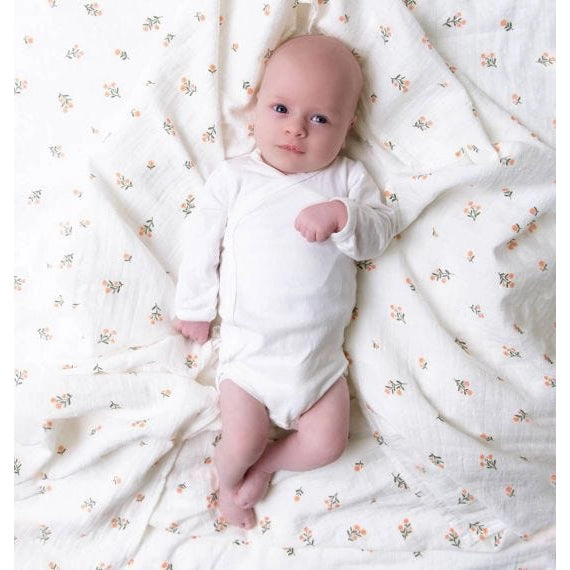 A Little Lovely Company Muslin Cloth XL: Little Flowers