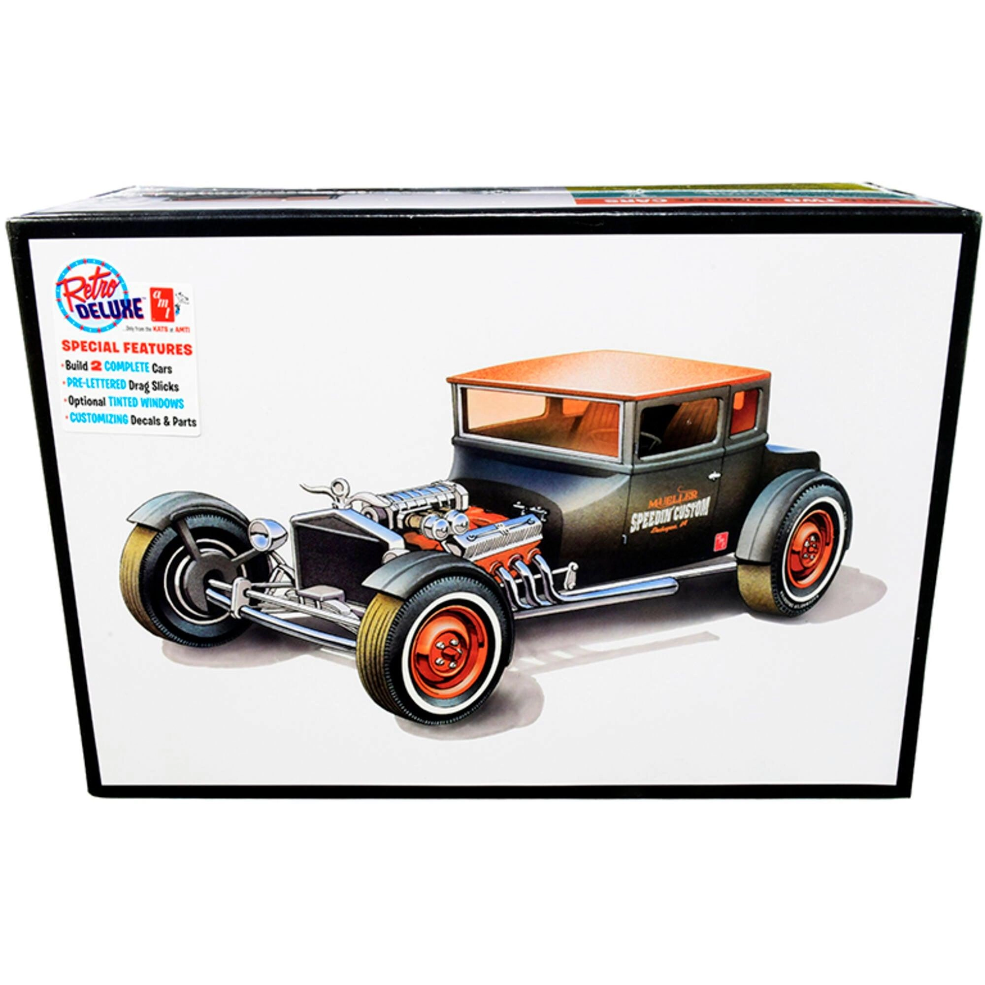 AMT 1/25 Scale Kit - Skill 2 1925 Ford Model T "Chopped" Plastic, Set of 2 Pieces