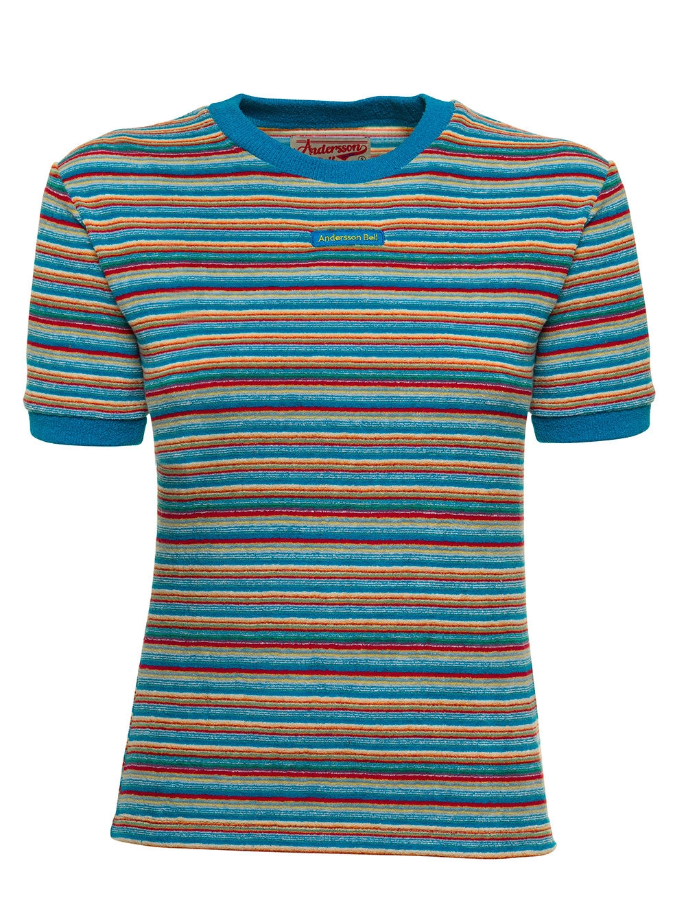 Andersson Bell Mia Rainbow Striped Crewneck T-Shirt