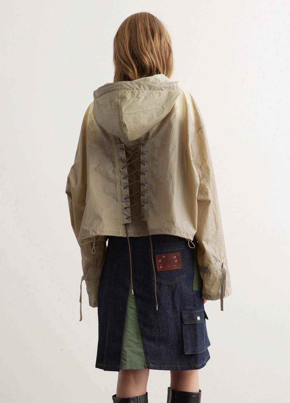 Arina Lace-Up Anorak Shirt Jacket