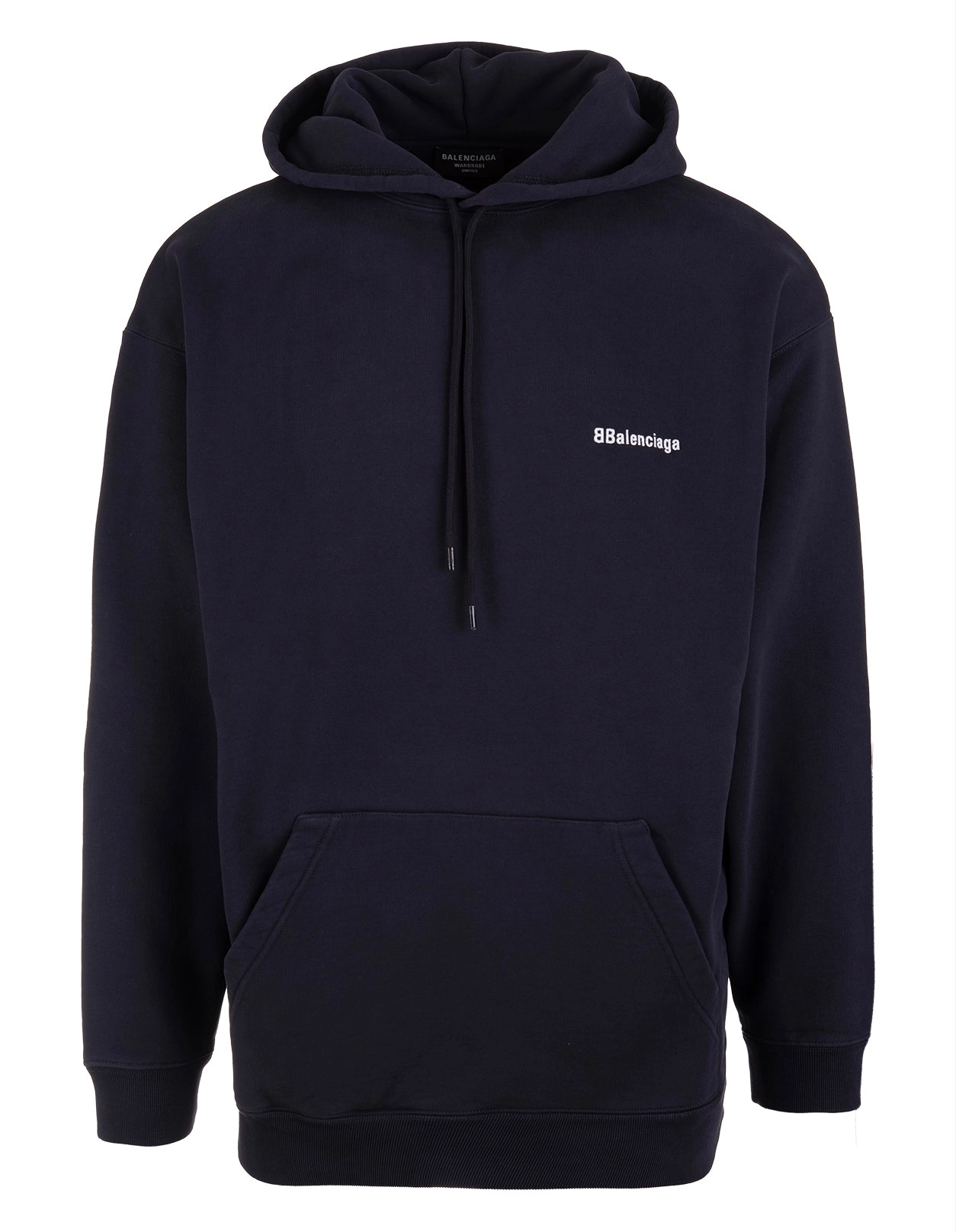 Balenciaga Logo Embroidered Drawstring Hoodie