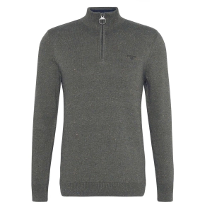 Barbour Cotton Tainsbury Half Zip Sweater Olive
