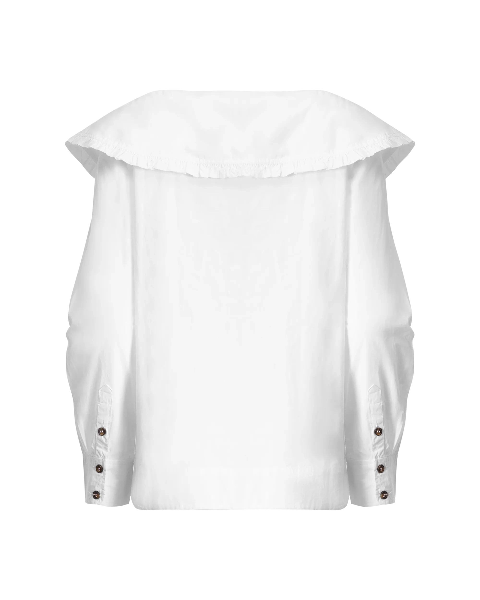 Boat Neck Poplin Blouse
