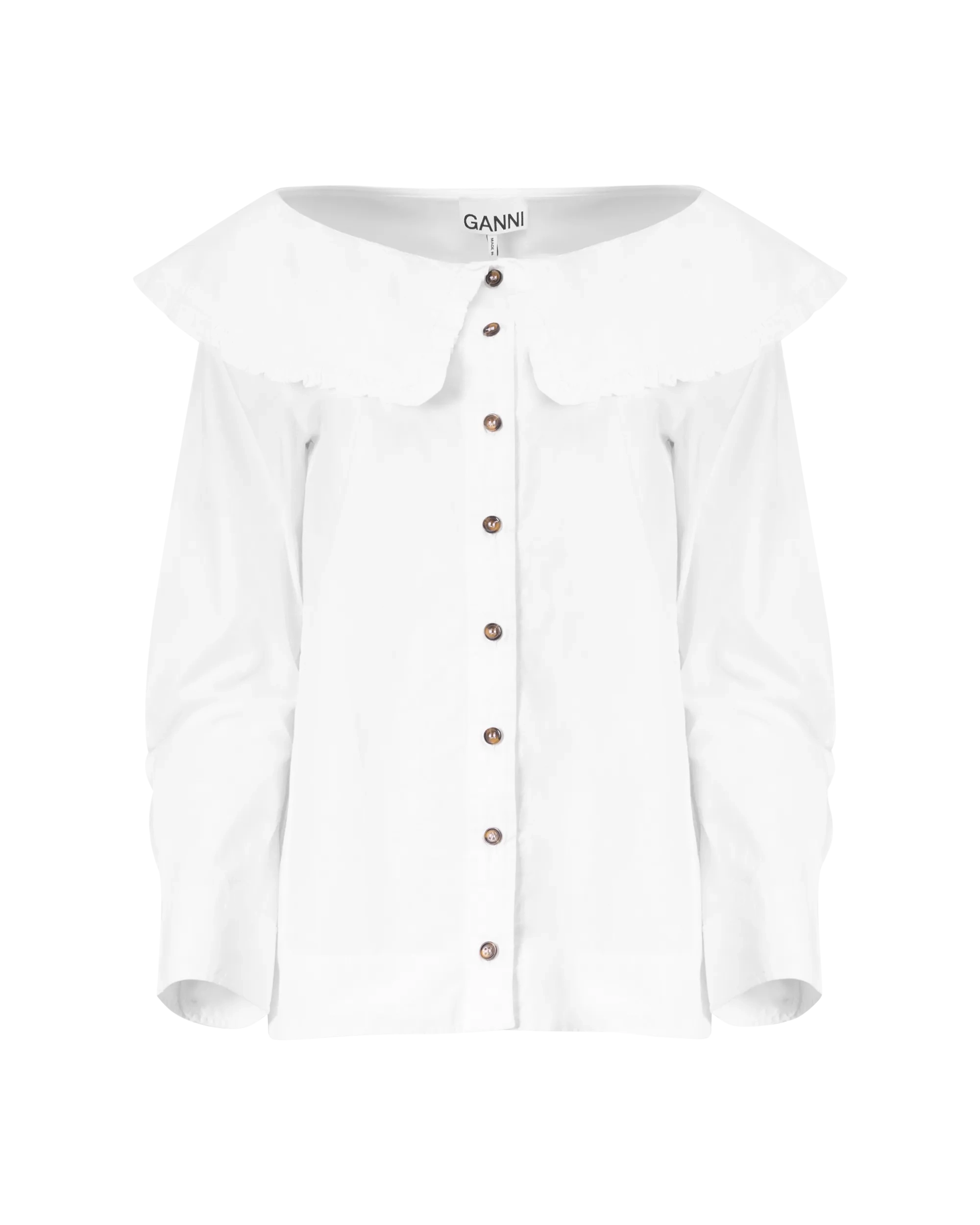 Boat Neck Poplin Blouse