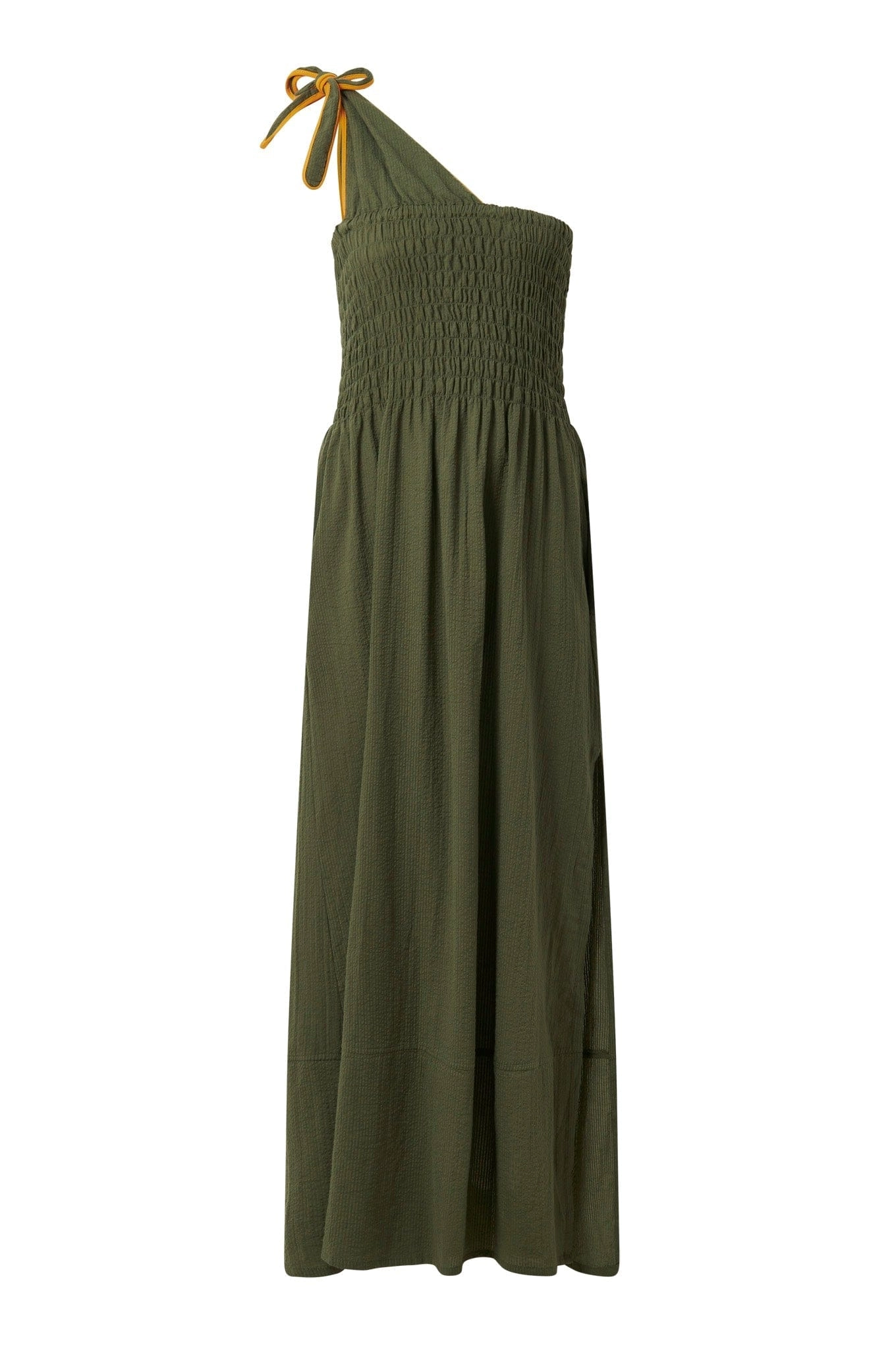 Boma Women's Organic Cotton Seersucker Dress | Khaki