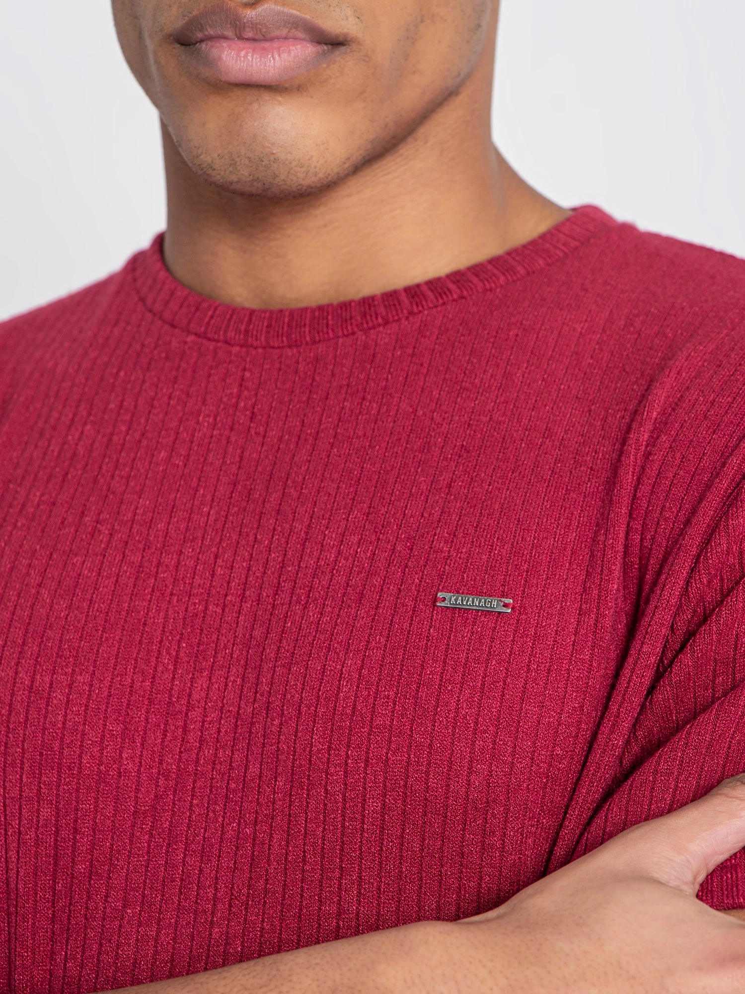 Burgundy Striped Tee