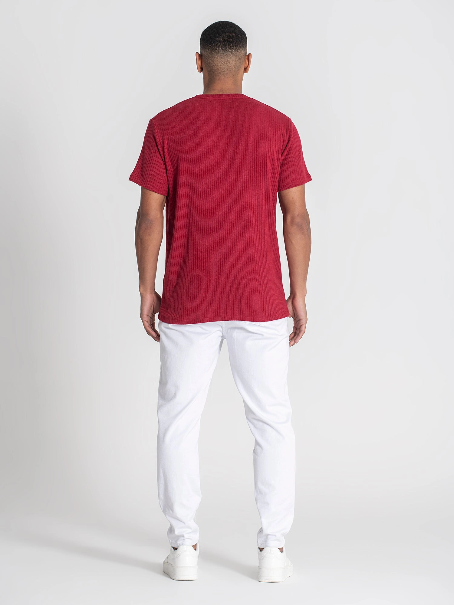Burgundy Striped Tee