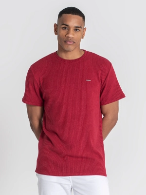 Burgundy Striped Tee