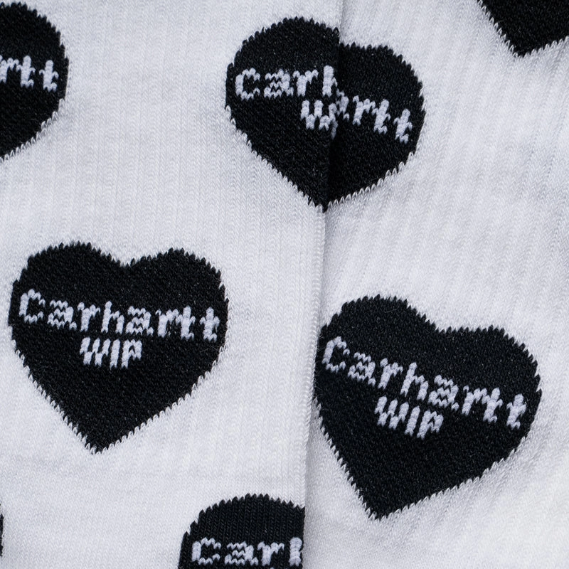 Carhartt WIP Heart Logo Socks - White