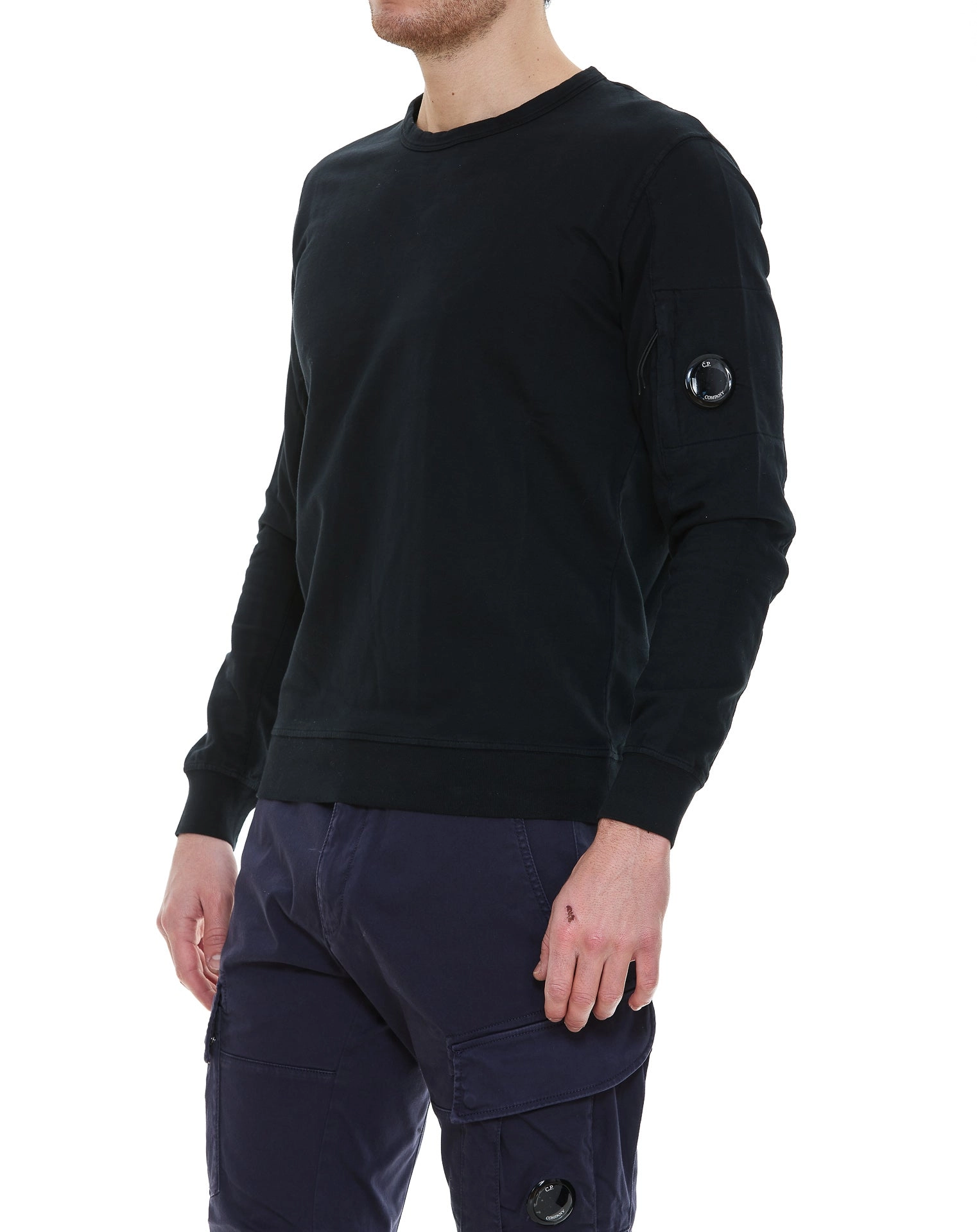 C.P. Company Logo Patch Crewneck Sweatshirt