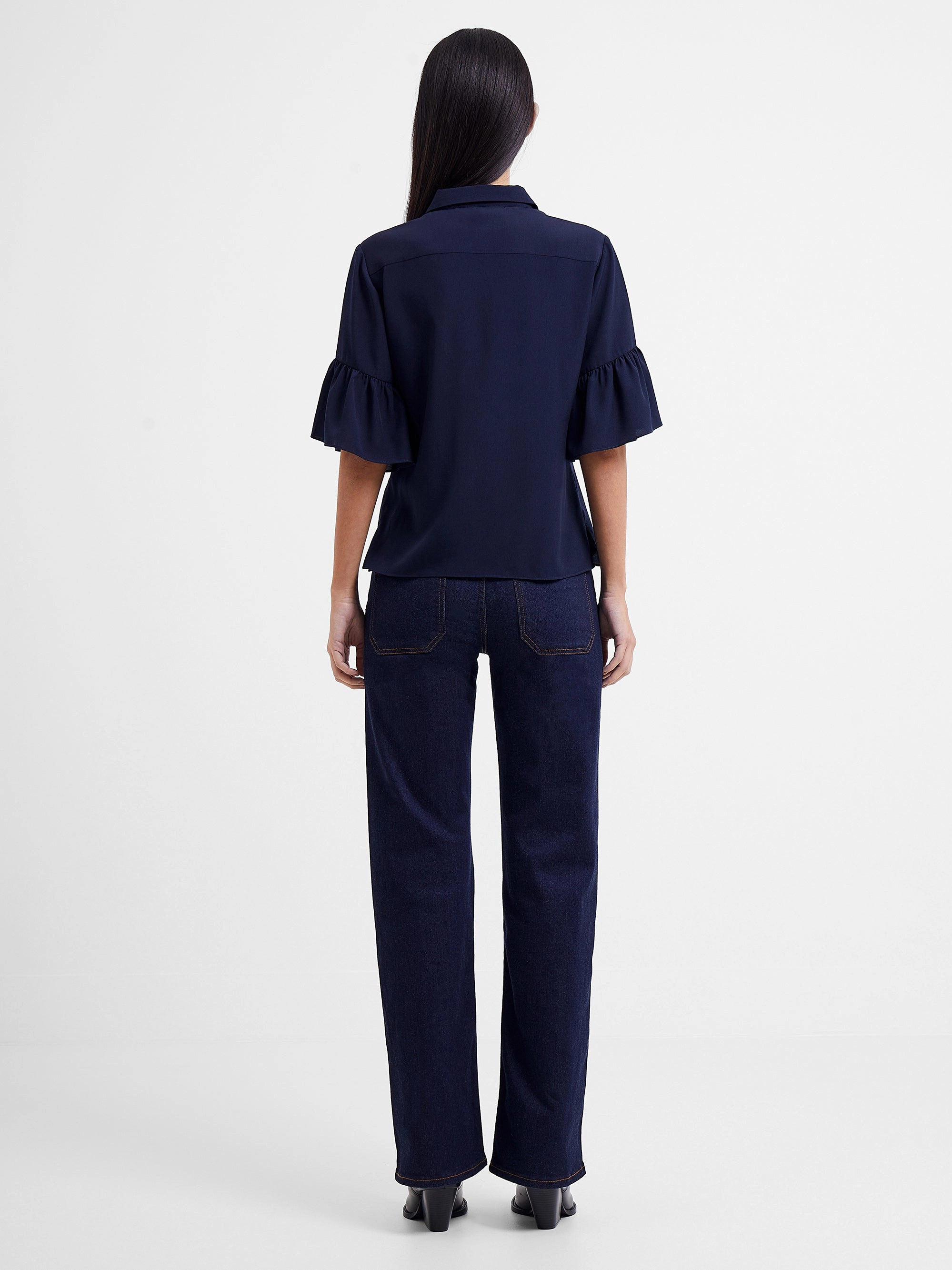 Crepe Light Pin-Tuck Shirt