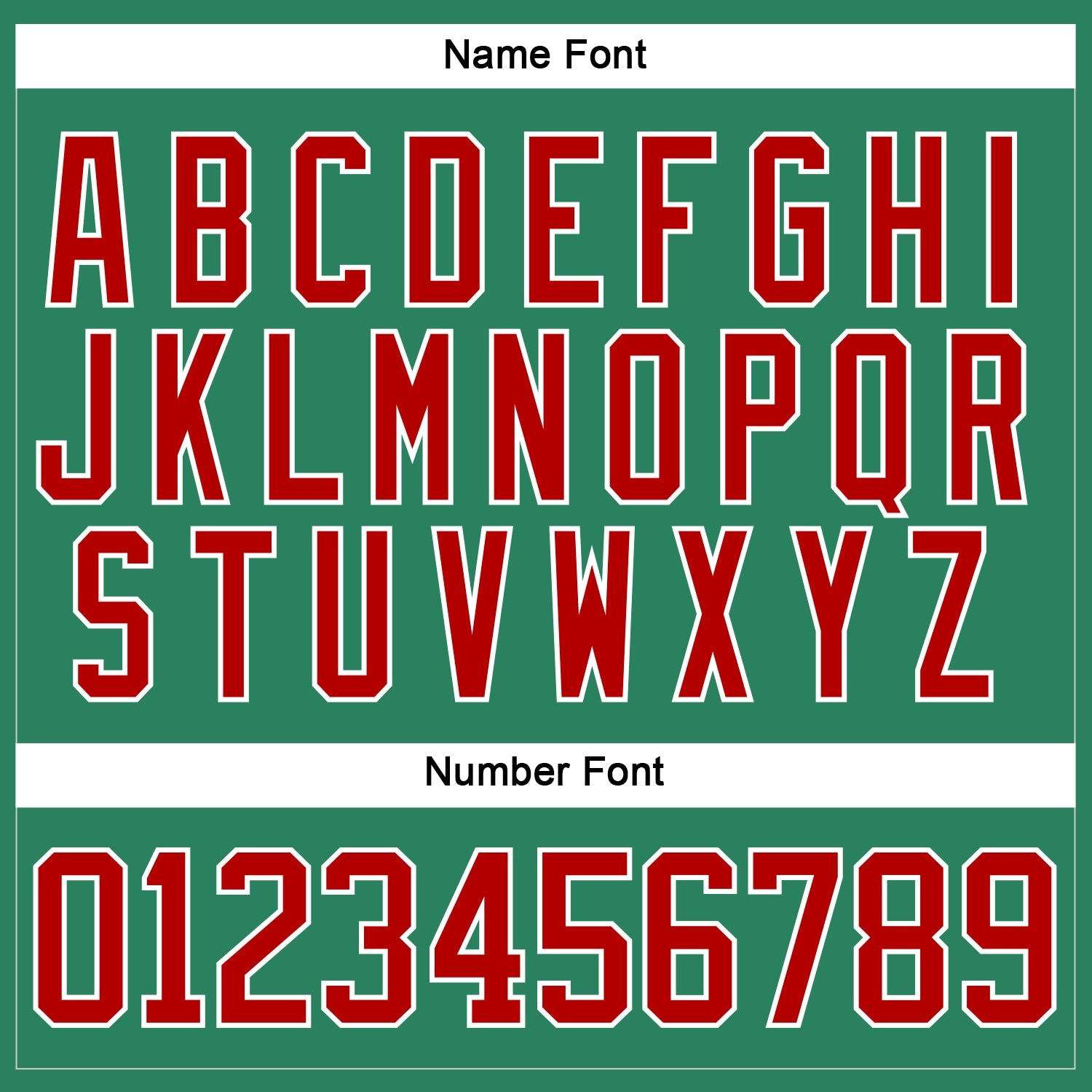 Custom Kelly Green Red-White Hockey Jersey