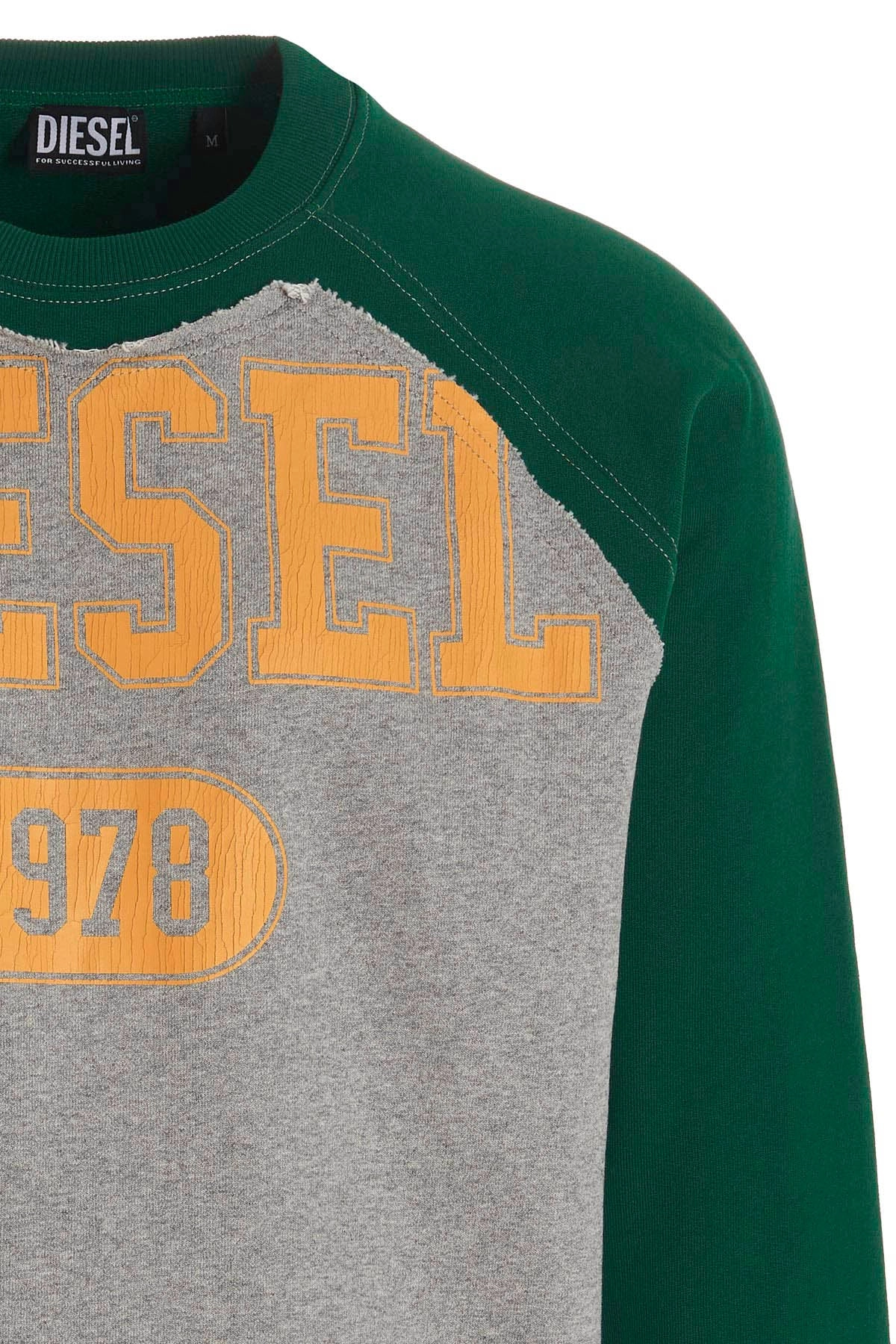 Diesel S-Raglen Cracked Logo Sweatshirt