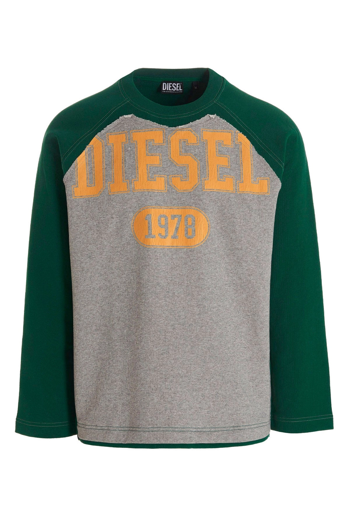 Diesel S-Raglen Cracked Logo Sweatshirt