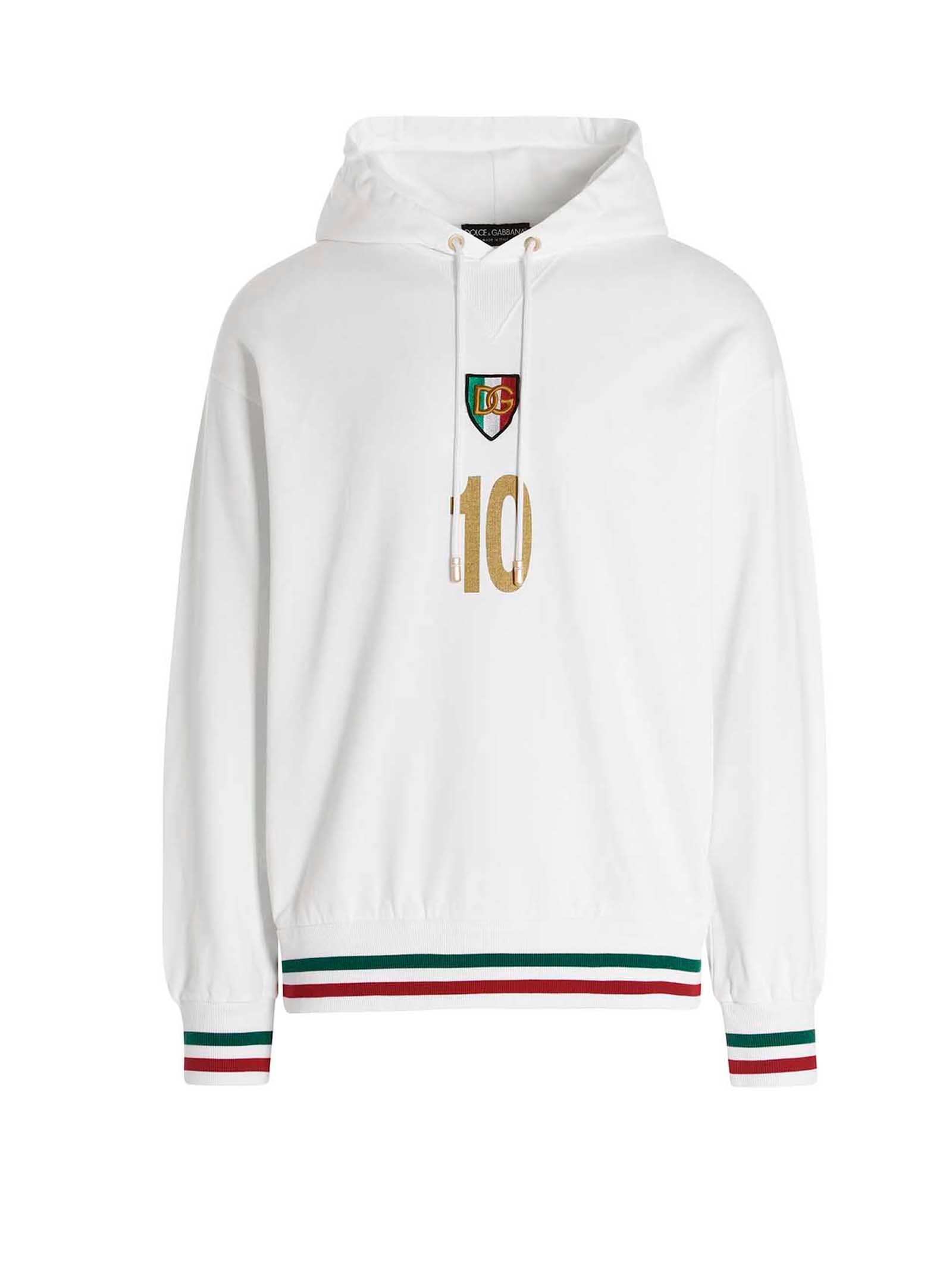 Dolce & Gabbana Logo Plaque Drawstring Hoodie