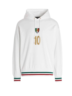 Dolce & Gabbana Logo Plaque Drawstring Hoodie