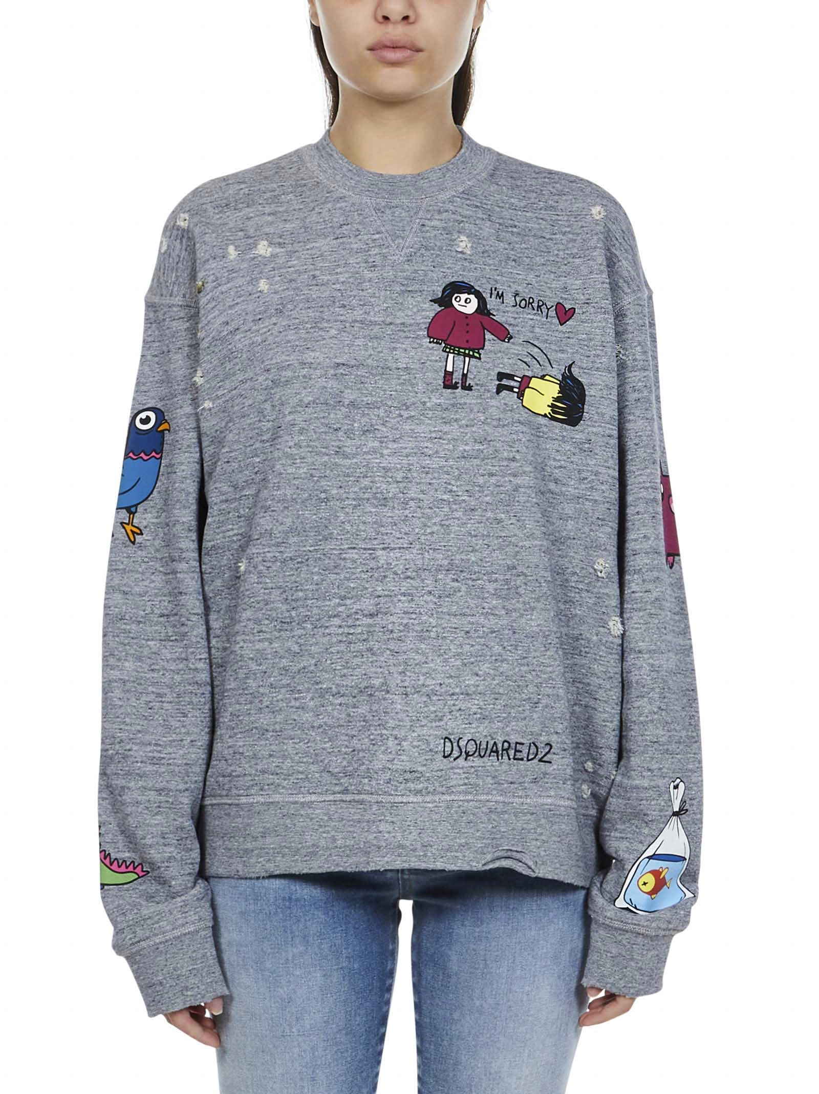 Dsquared2 Graphic Printed Crewneck Sweatshirt