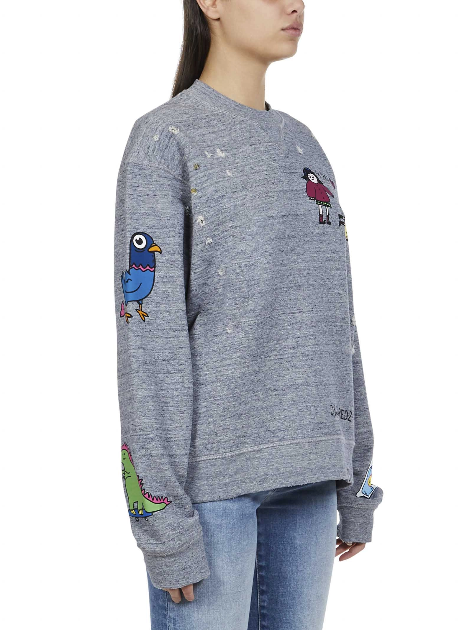 Dsquared2 Graphic Printed Crewneck Sweatshirt