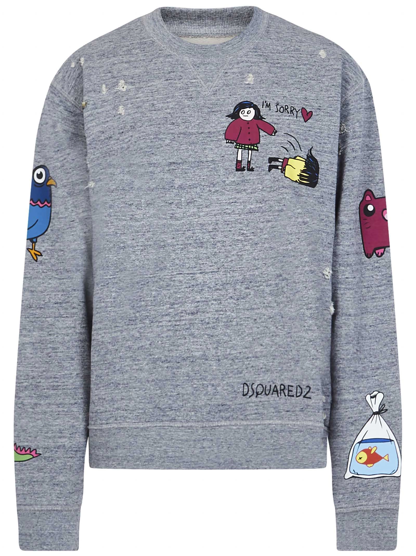 Dsquared2 Graphic Printed Crewneck Sweatshirt