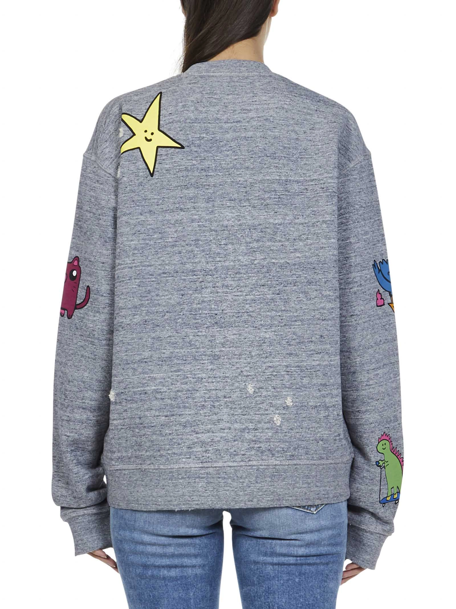 Dsquared2 Graphic Printed Crewneck Sweatshirt