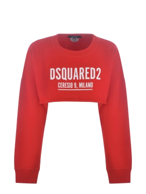 Dsquared2 Logo Printed Cropped Sweatshirt