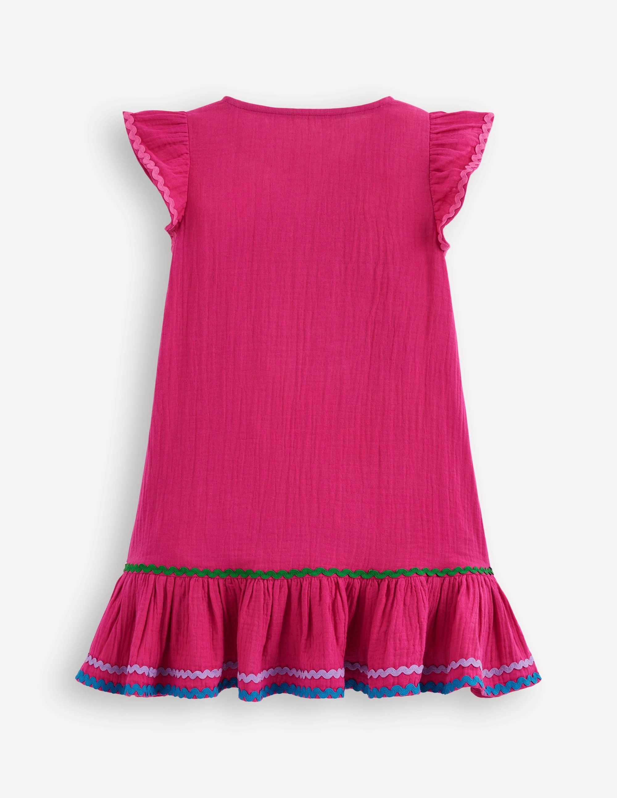 Emmy Woven Beach Dress-Raspberry Pink