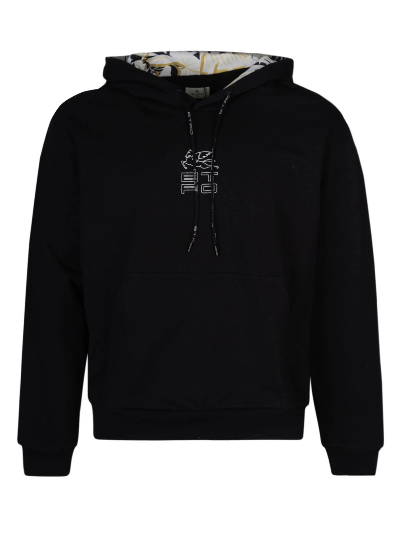 Etro Logo Embroidered Drawstring Hoodie