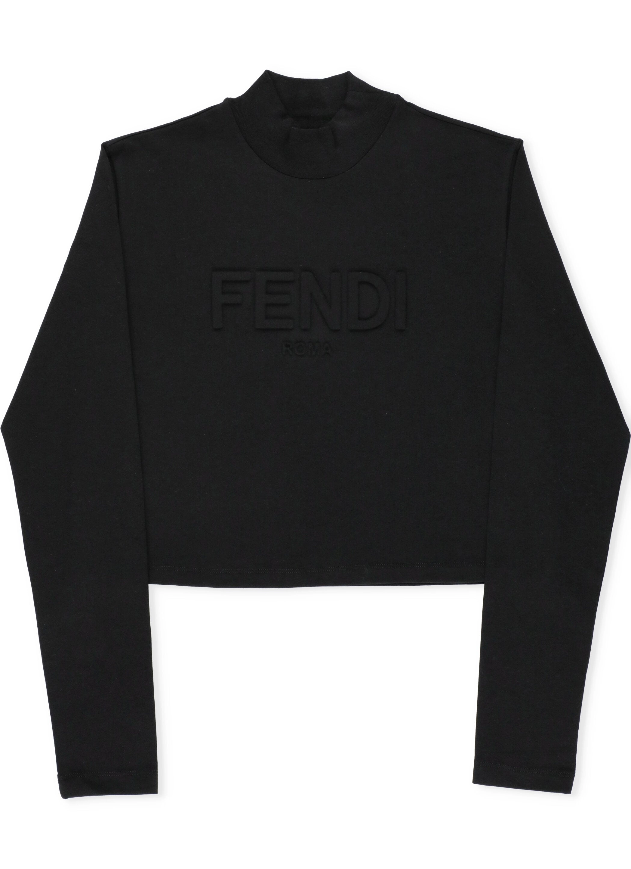 Fendi Kids Logo Embossed Crewneck Sweatshirt
