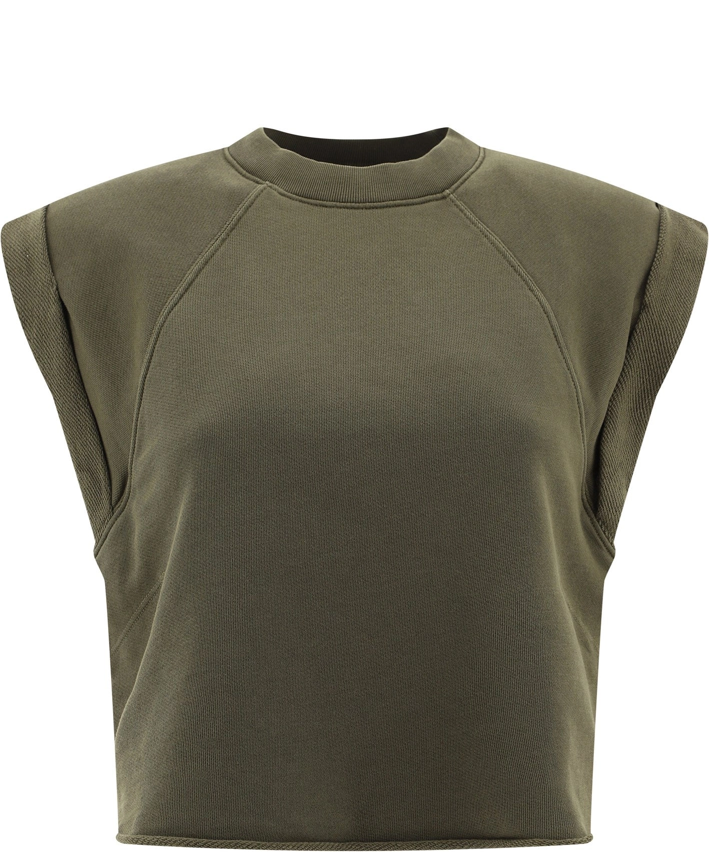 Frame Roll-Up Cropped Sweatshirt