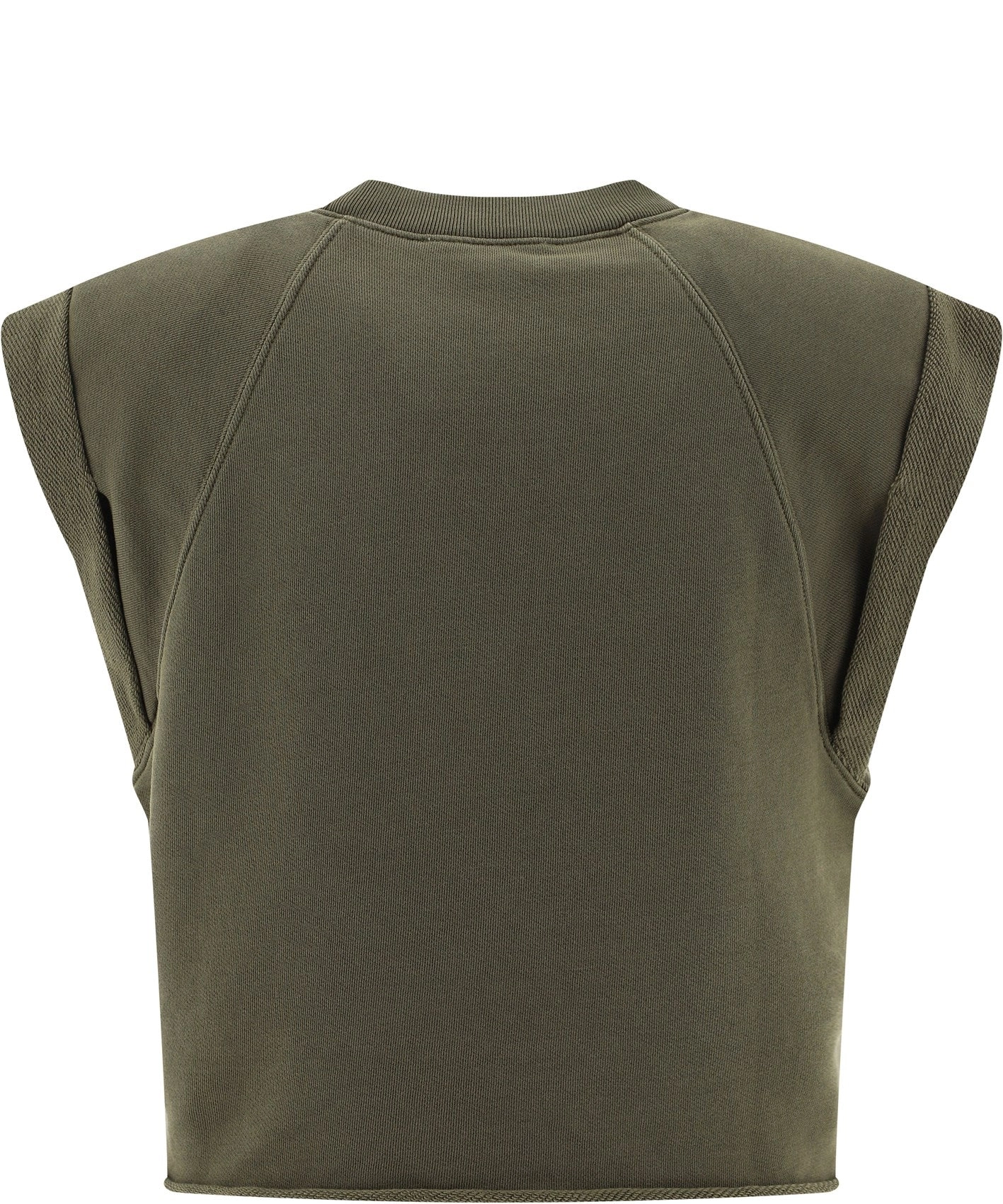 Frame Roll-Up Cropped Sweatshirt