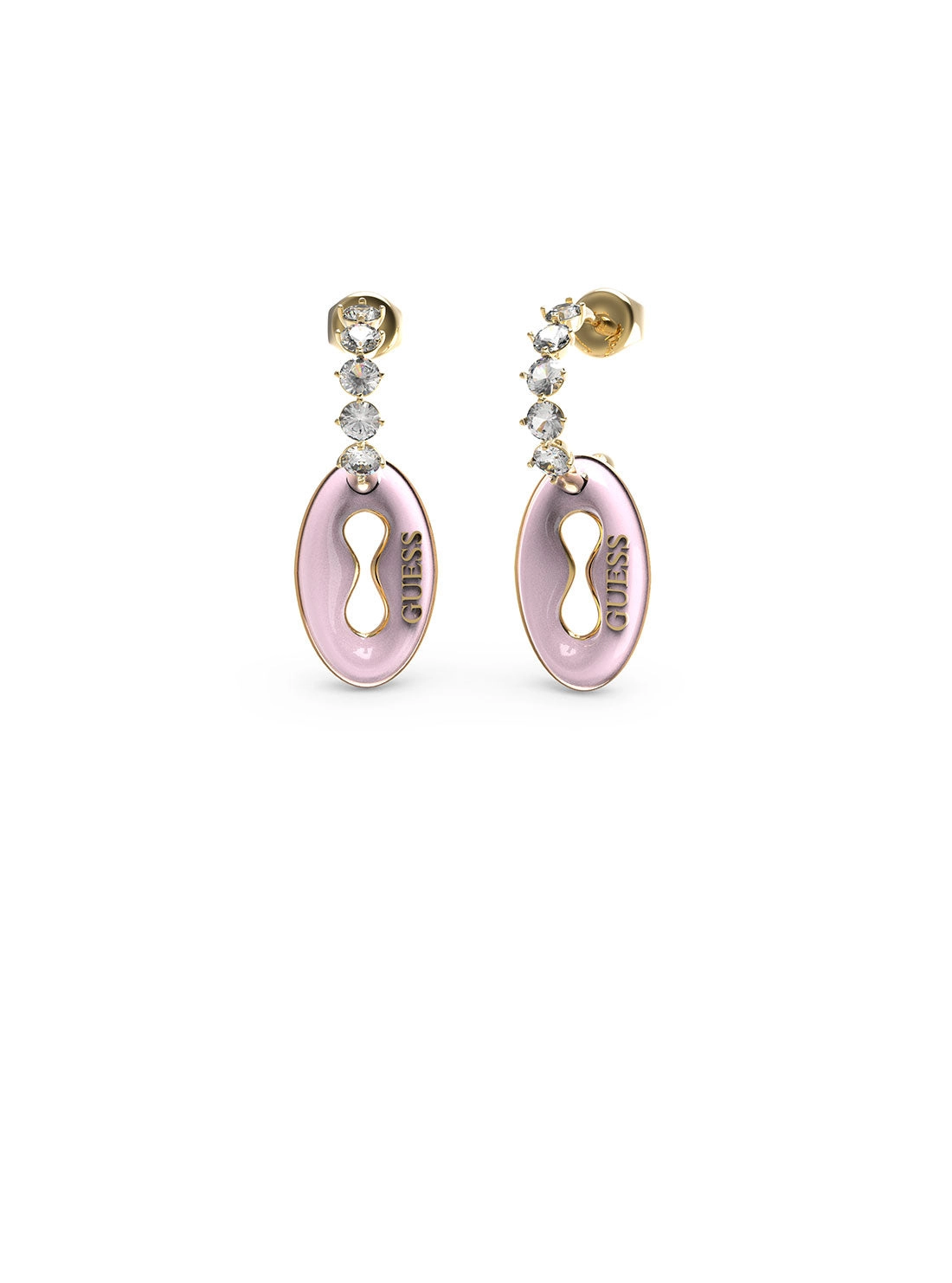 Gold Rose Crystal Earrings