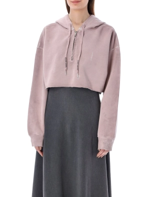Golden Goose Deluxe Brand Drawstring Cropped Hoodie