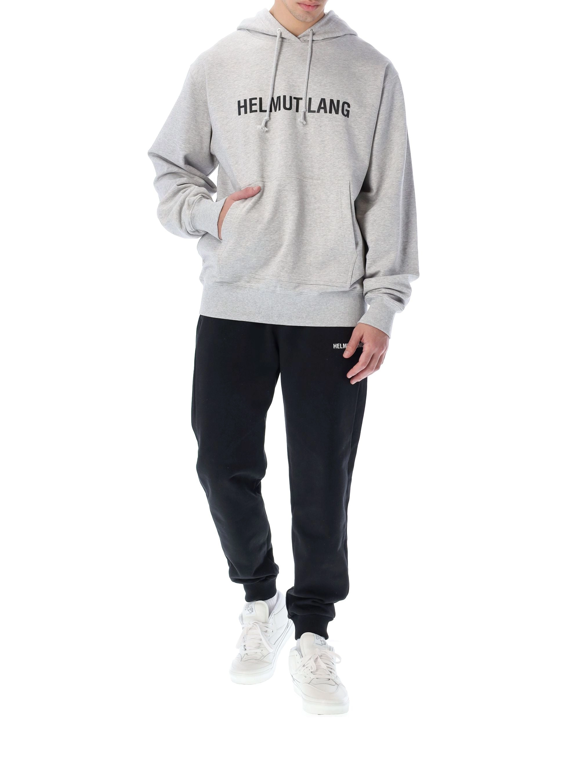 Helmut Lang Logo Printed Drawstring Hoodie