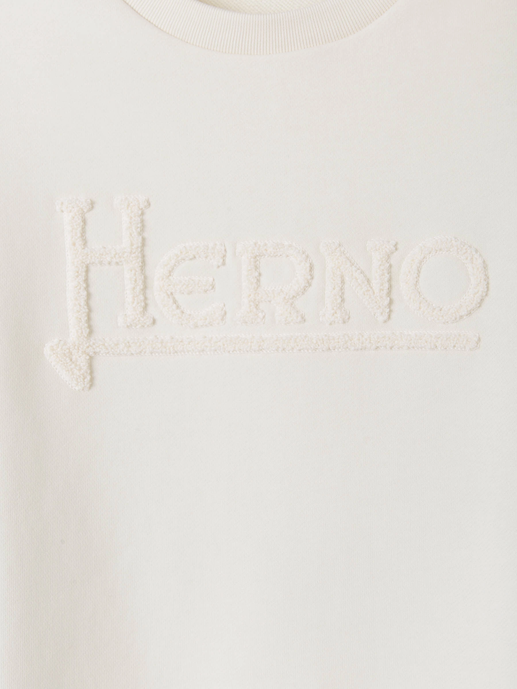 Herno Flocked Logo Crewneck Sweatshirt