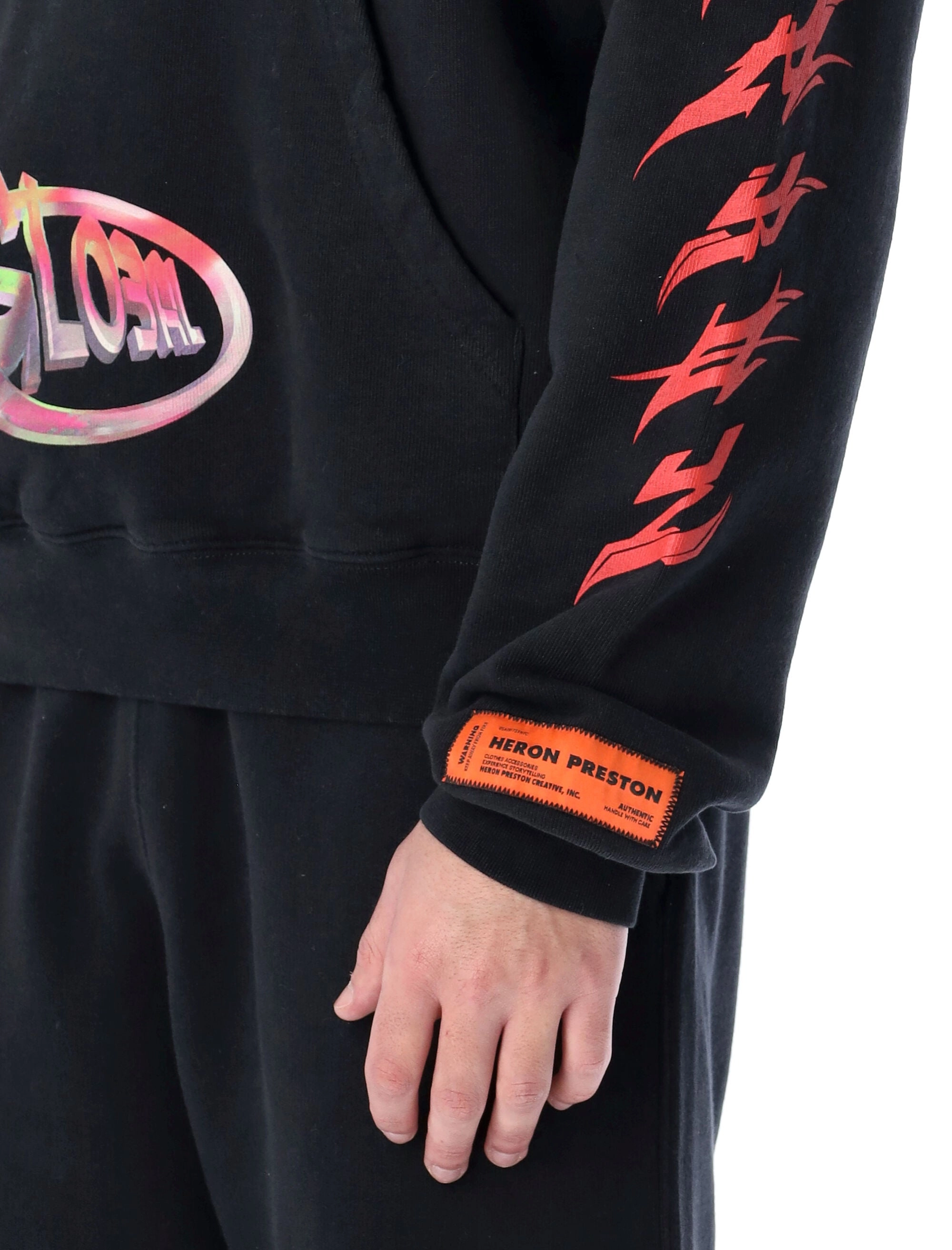 Heron Preston Global Printed Drawstring Hoodie