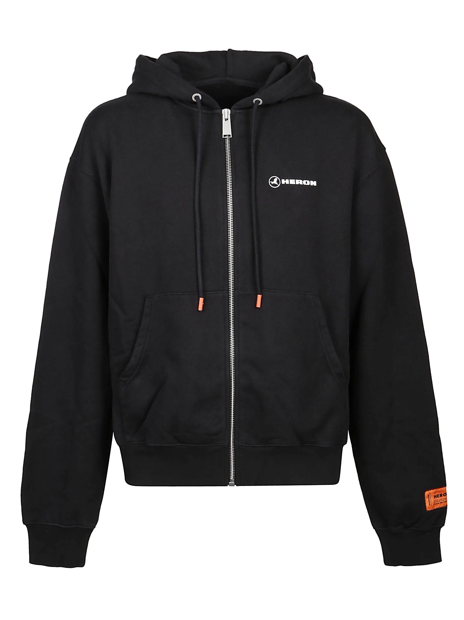 Heron Preston Logo Printed Zip-Up Hoodie