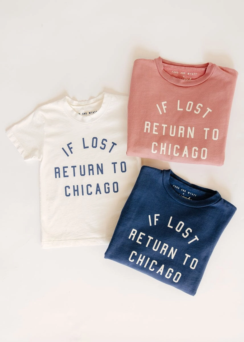 If Lost. Return To Chicago Tee - Off White