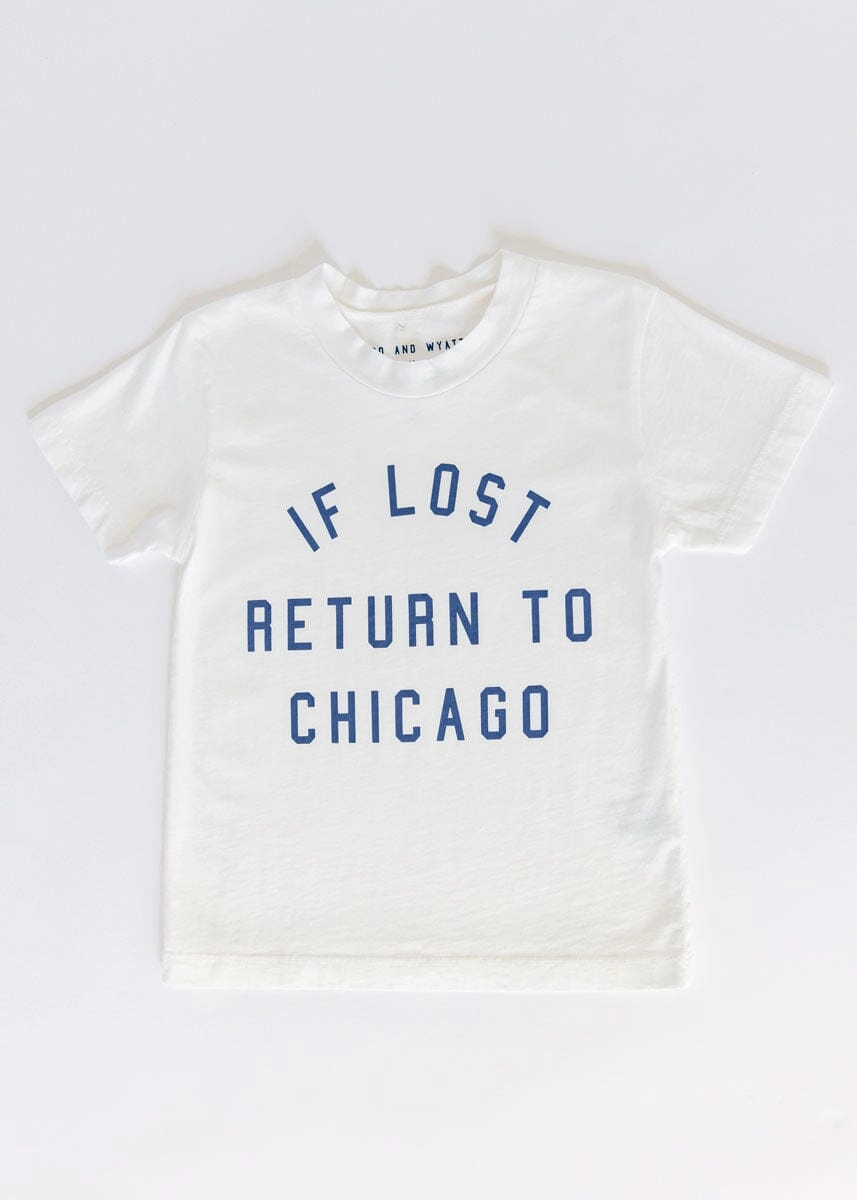 If Lost. Return To Chicago Tee - Off White