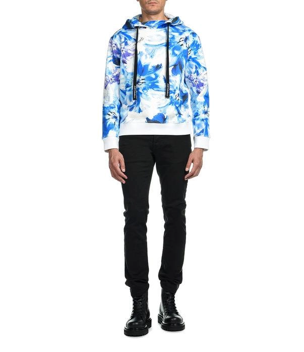 Just Cavalli Tie Die Flower Print Hoodie