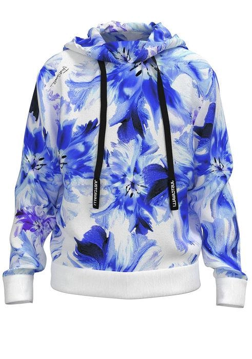 Just Cavalli Tie Die Flower Print Hoodie