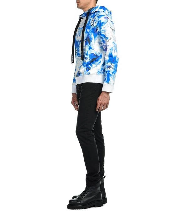 Just Cavalli Tie Die Flower Print Hoodie
