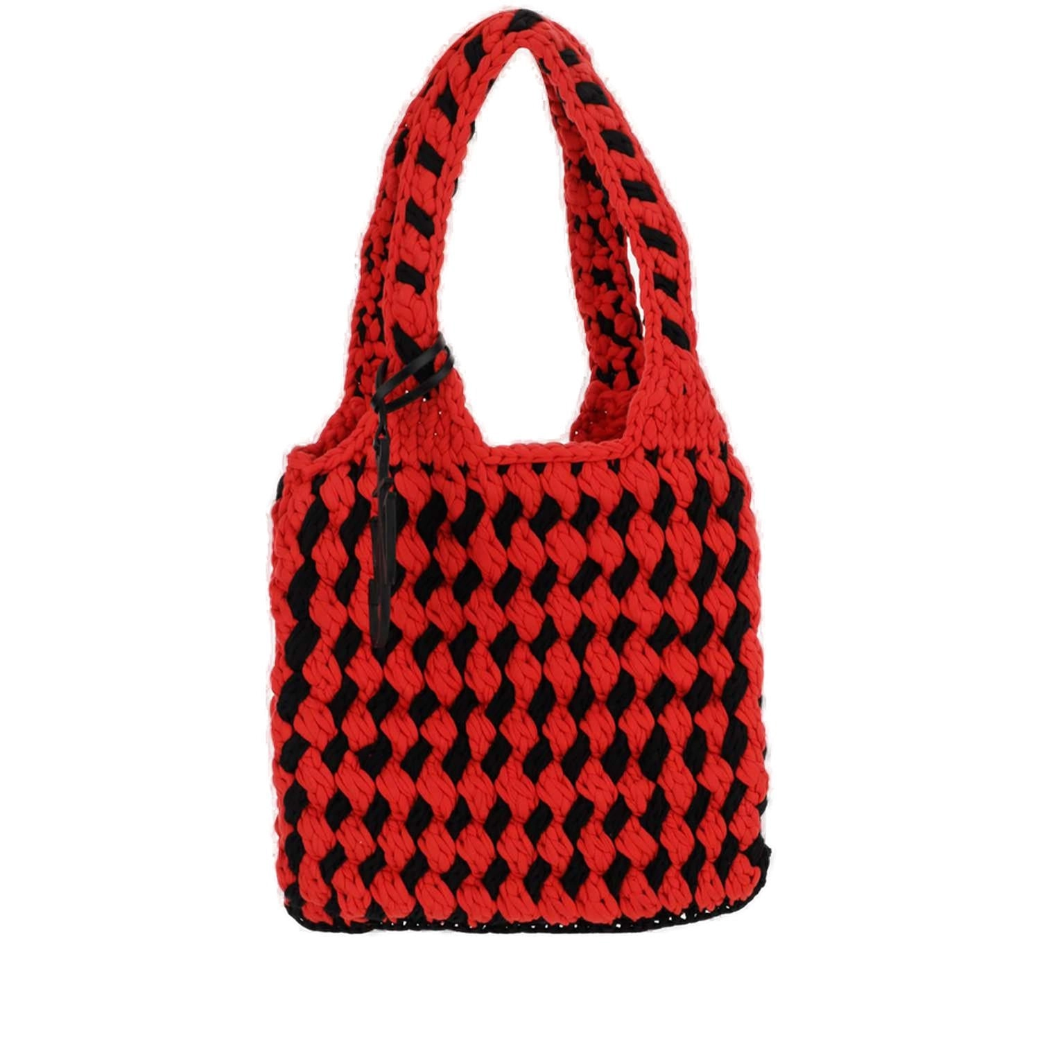 JW Anderson Anchor Logo Tag Crochet Tote Bag