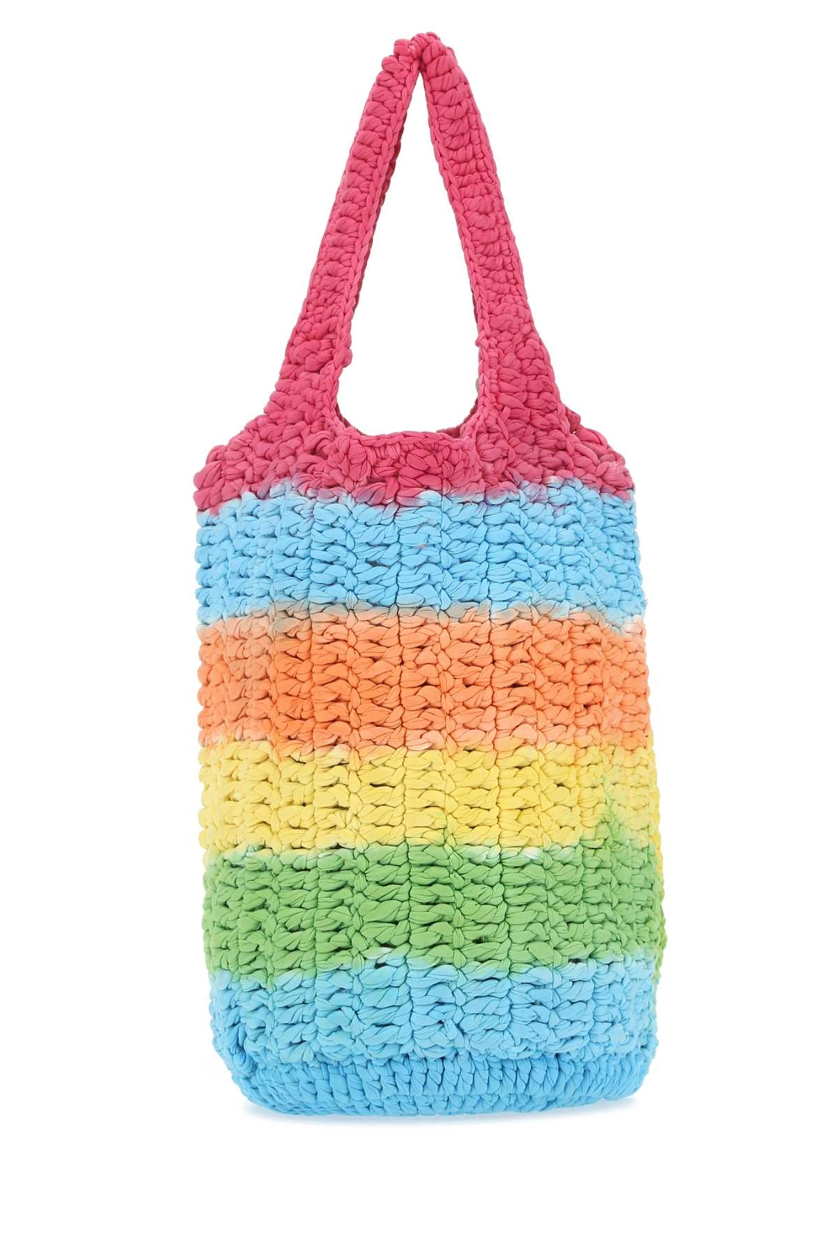 JW Anderson Rainbow Printed Knitted Tote Bag