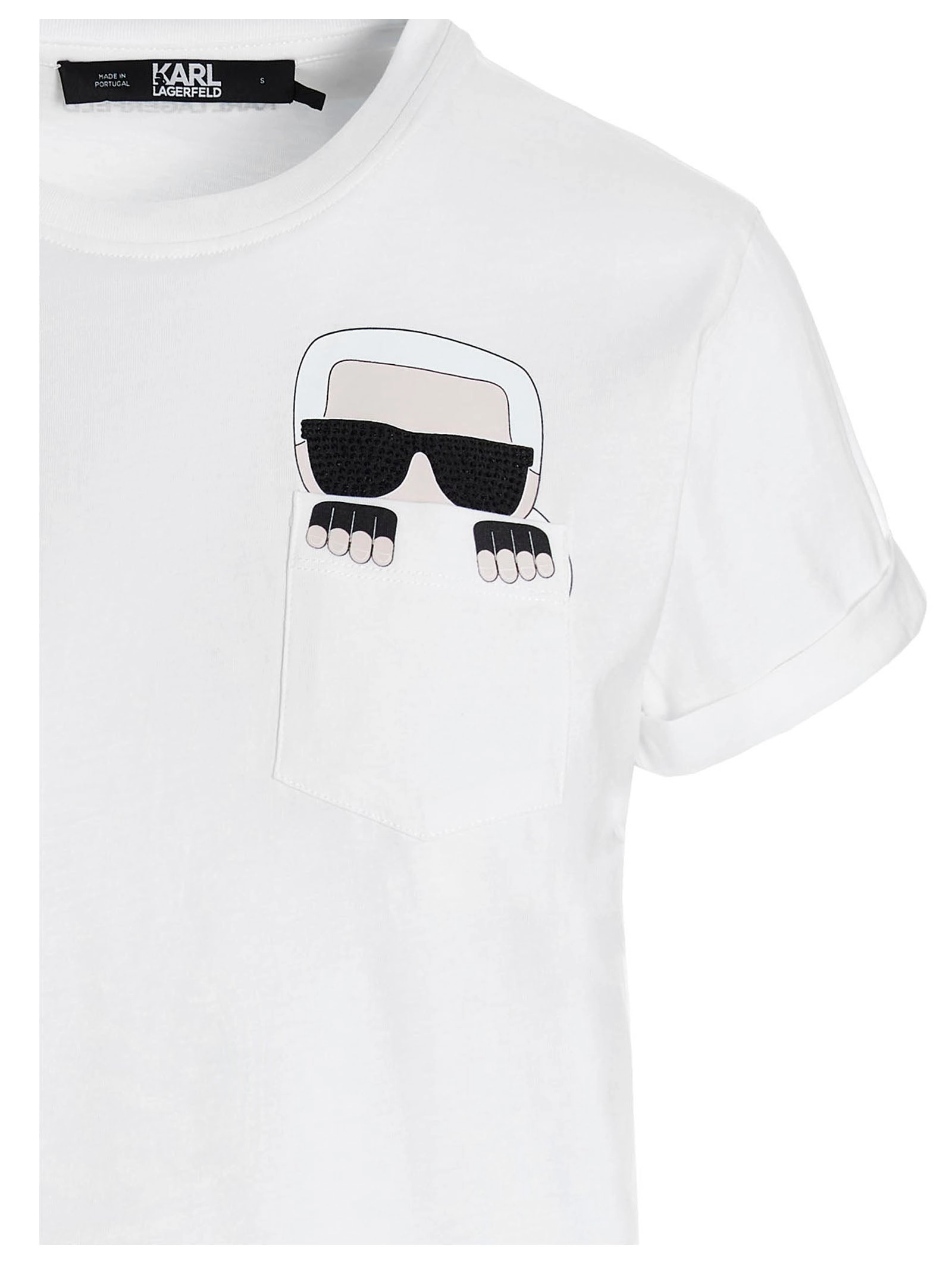 Karl Lagerfeld Ikonik Karl Peeking Pocket T-Shirt
