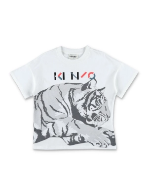 Kenzo Kids Tiger Printed Crewneck T-Shirt