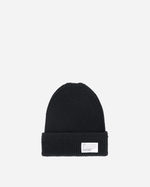 Knit Cotton Beanie Black