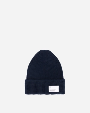Knit Cotton Beanie Navy
