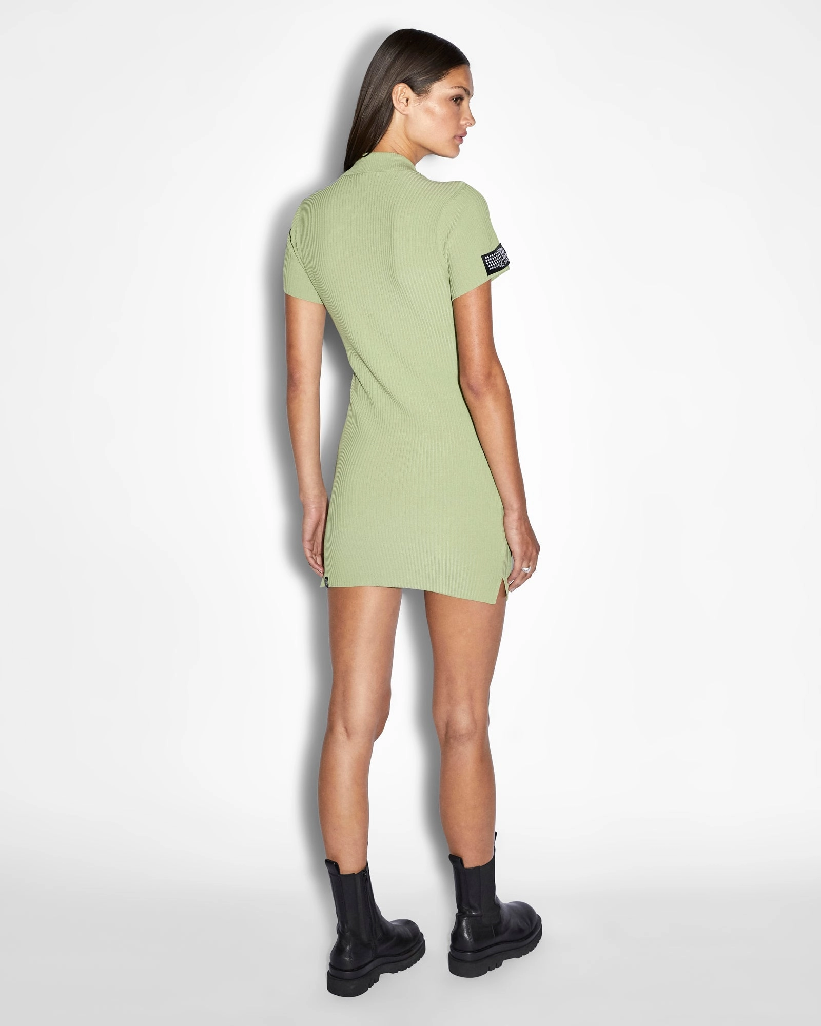LEAGUE POLO DRESS SAGE