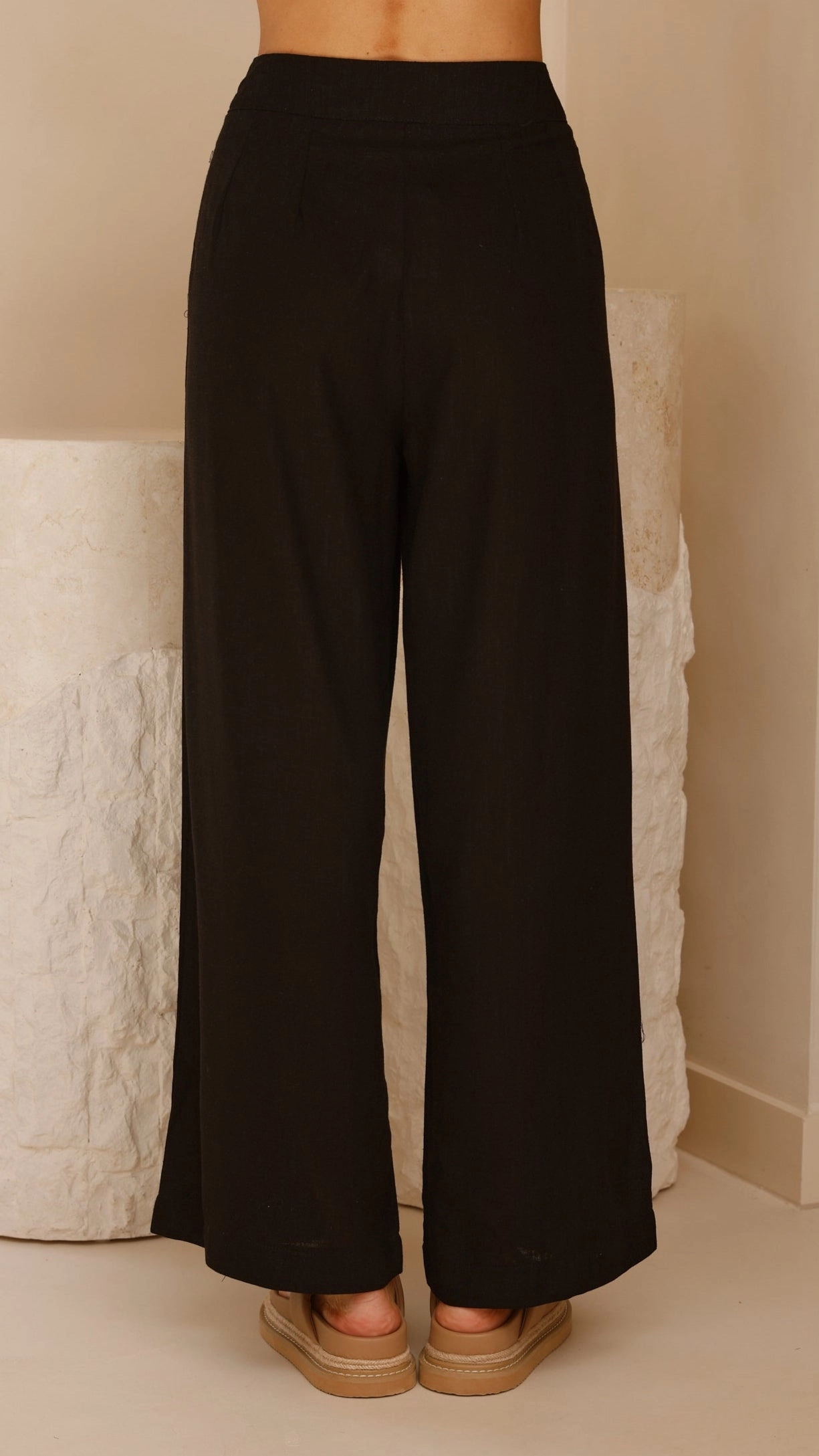 Lexi Linen Pants - Black
