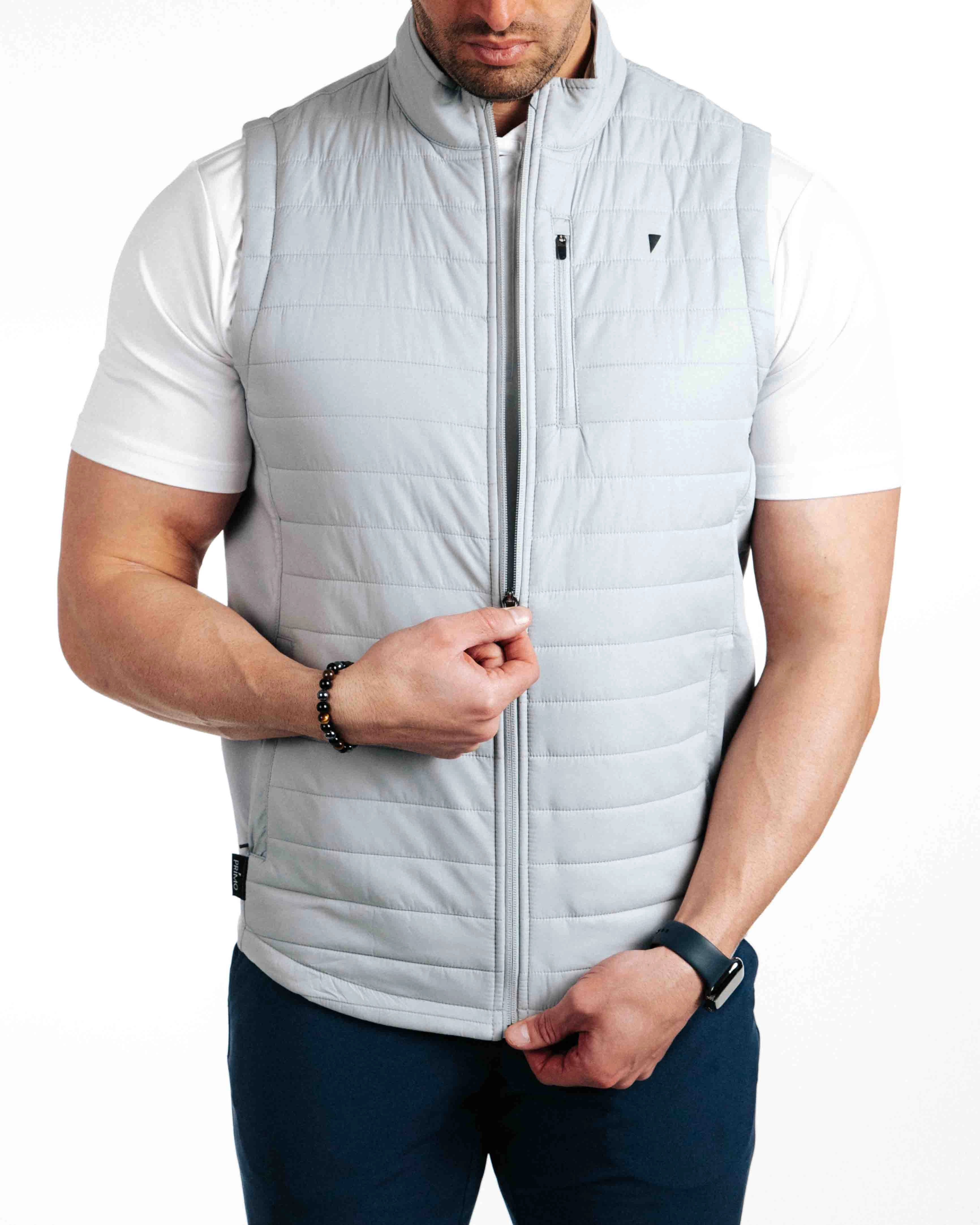 Light Gray Puff Vest